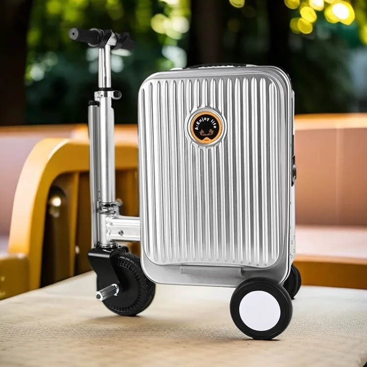 2025年漫步者SE3E伸缩20寸电动行李箱骑行旅行智能行李箱带3C认证