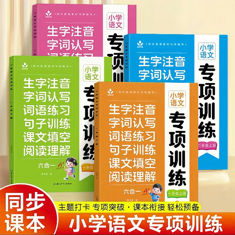 2025新版小学语文专项训练同步课本衔接生字词语句子课文阅读理解