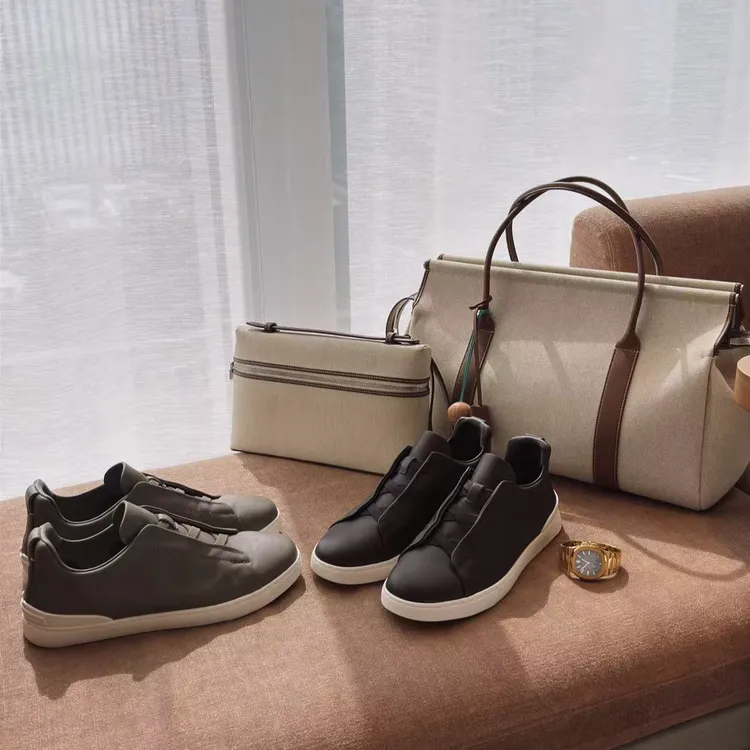 【GGG】stich高端老钱支线小牛皮板鞋 秋冬商务奢感休闲鞋平底板鞋 商品图