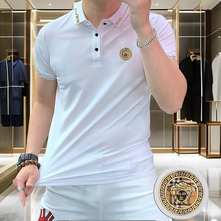 DiegoReiga时尚男装Polo衫修身短袖翻领休闲舒适百搭冰丝透气帅潮