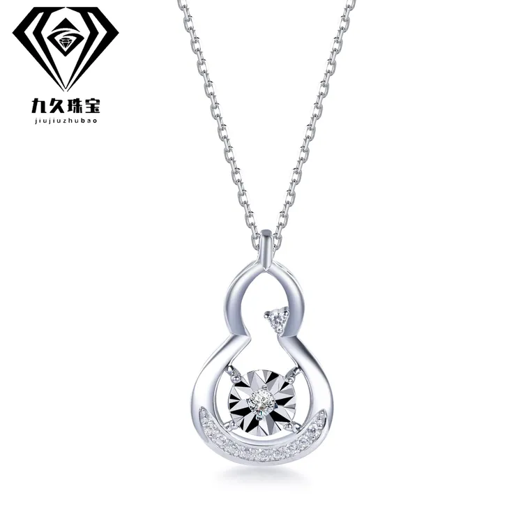 九战久胜 坠链均925银 灵动葫芦项链轻奢小众气质项链吊坠送女友