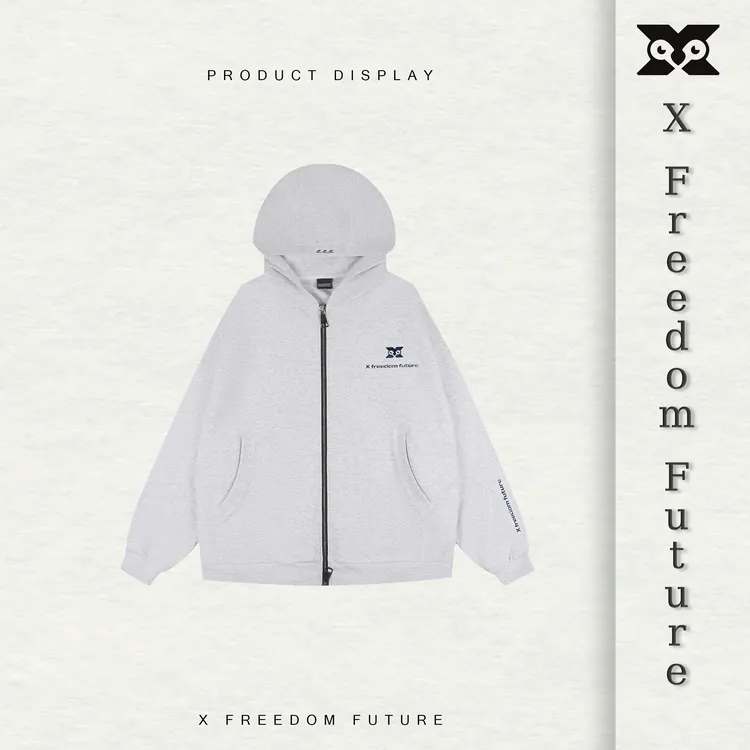 X Freedom Future‘’云巅之上‘’高级感时尚休闲连帽外套8201