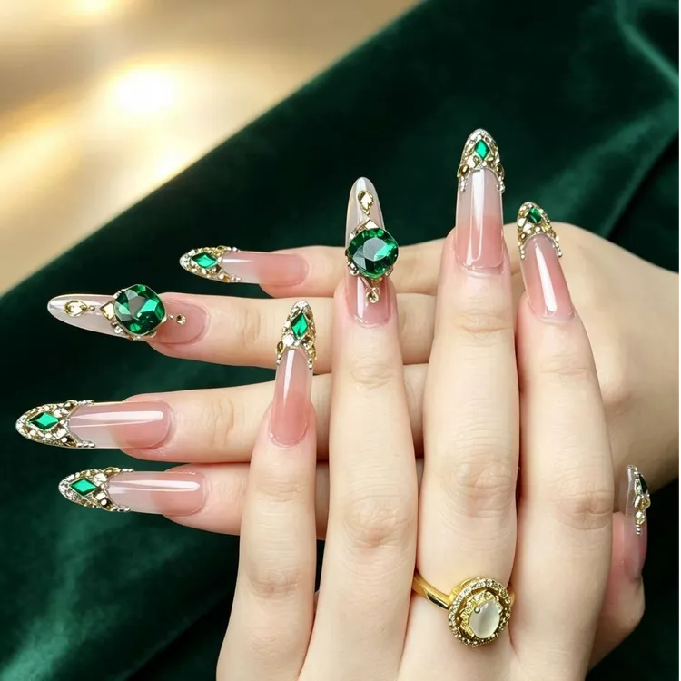 【翡光铂影】轻奢高级感美甲手工穿戴甲气质显白