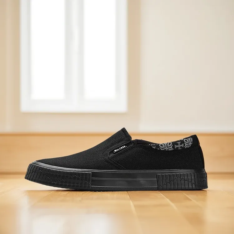 25812 帆布鞋男休闲秋季低帮老北京布鞋潮流百搭韩版一脚蹬懒人鞋