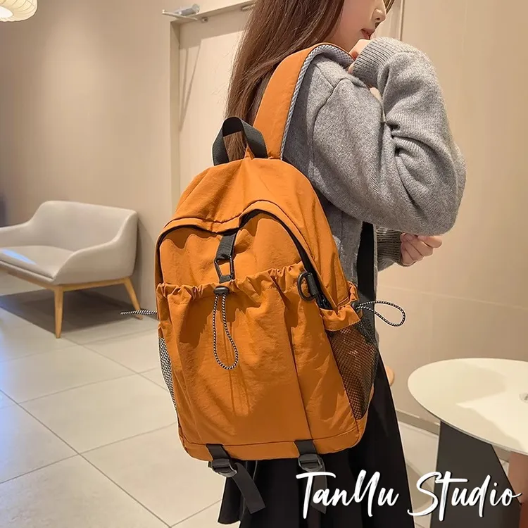 探屿双肩包大容量女旅游轻便高颜值背包高级感小众大学生通勤书包