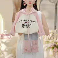 女童2025秋季新款卡通连帽毛衣打底裤套装C23808