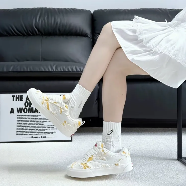 Tinmuu天牧闪电面包鞋小香风情侣板鞋秋冬潮流百搭厚底帆布休闲鞋