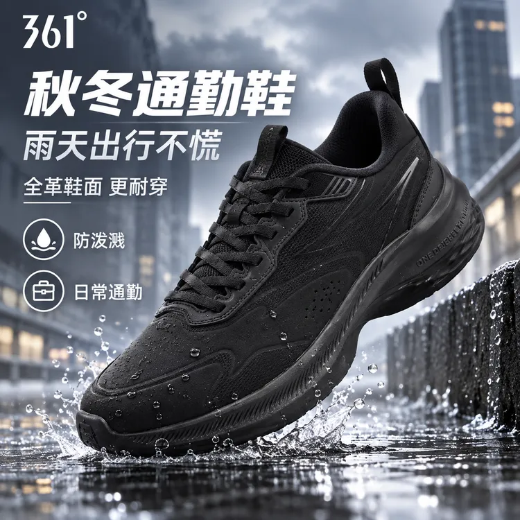 【中秋特惠】361°征途丨皮面运动鞋男女秋季跑鞋防滑减震运动跑步鞋