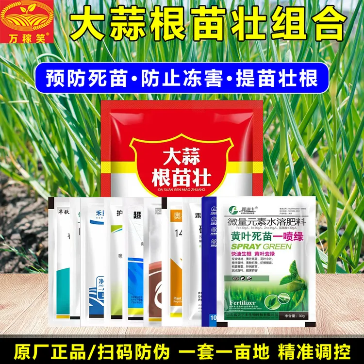 万稼笑大蒜第一遍生根苗壮苗营养组合套餐返青促抗寒防冻套餐助剂