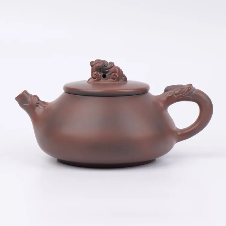 广西钦州坭兴陶龙瓢壶原矿窑变紫砂精品家用泡茶功夫大号茶壶