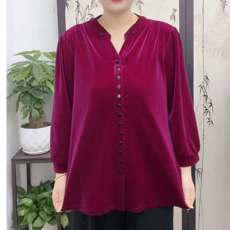 8068新款叠领时尚百搭上衣