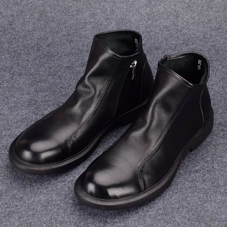 CATIA SELI马丁靴男士真皮头层牛皮高帮透气休闲皮鞋时尚切尔西靴