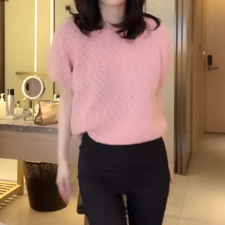 【绵绵怪】软糯温柔云朵气质百搭显瘦圆领针织衫LK2501890