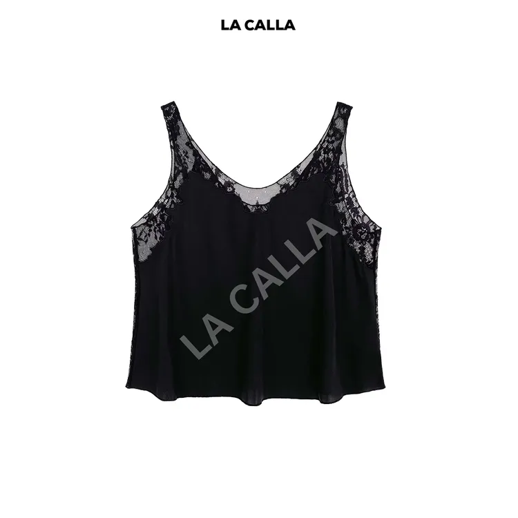 LA CALLA花满楼时尚夏季设计感气质背心上衣YY-M-5527