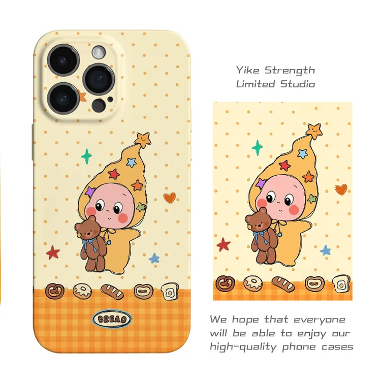 泰迪熊星星菲林软壳进口光面适用于iphone苹果17Promax/14/16pro
