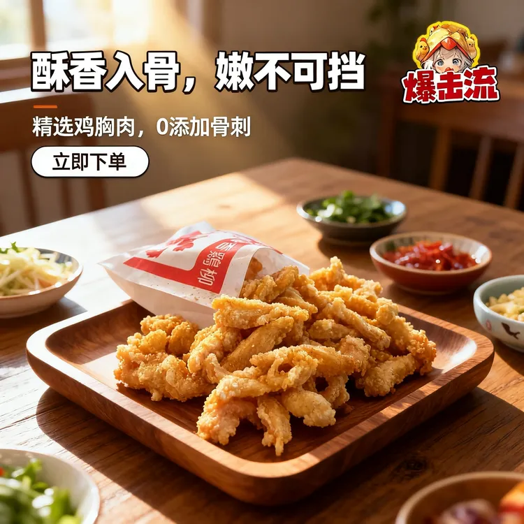 纯手工无骨鸡柳•寻回小时候的味道•买三斤送两斤•JD冷运直达