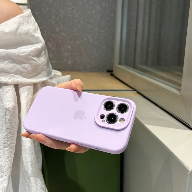 液态硅胶适用苹果17promax手机壳iPhone16/15/14女款防摔13香芋紫