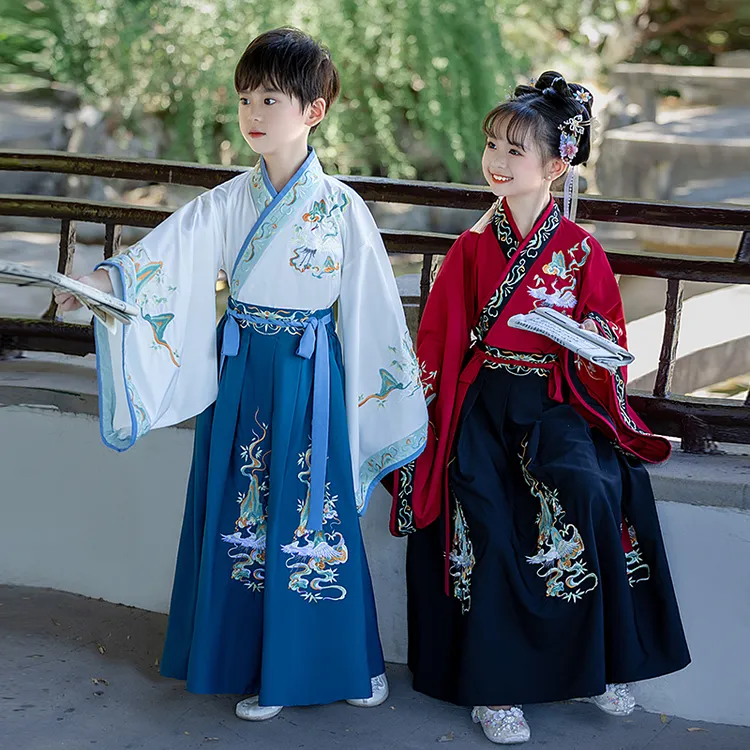 2025年女款秋襦裙中国风男童汉服春季学生服装宝宝幼儿园演出中秋