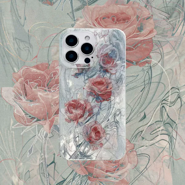 玫瑰献诗·适用苹果16pro小米15iphone16华为mate70高级感手机壳