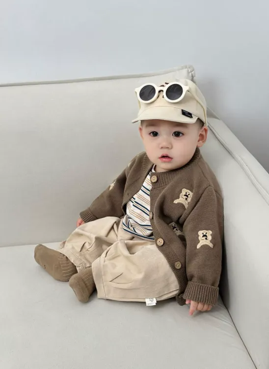 针织衫洋气儿童毛衣男童开衫女童毛衣秋冬