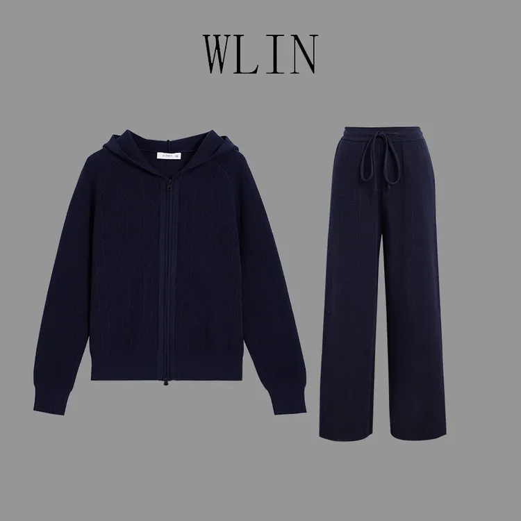山羊绒卫衣外套长裤套装*YL038 WLIN