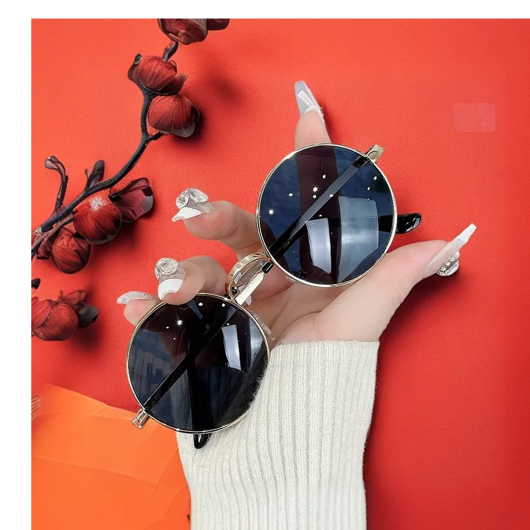 【专柜正品】2026新款时尚潮流太阳镜嘻哈朋克开车钓鱼专用圆形墨镜商品图