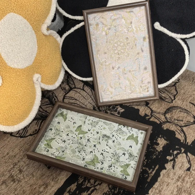 波西米亚风创意置物盘用于玄关客厅收纳珠宝首饰零食托盘