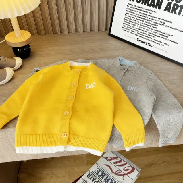 秋季亲子装2025秋冬新款儿童韩版假两件百搭毛衣针织衫男童毛衣