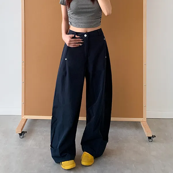 休闲弯刀裤女款爆款2025秋季美式显瘦宽松百搭LB51069