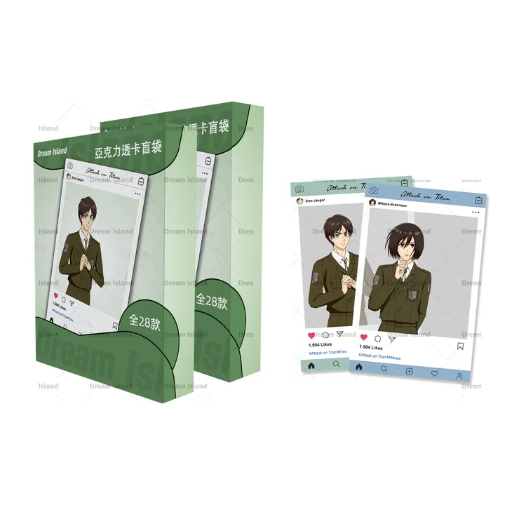 【拆包】Dream Island《进击的巨人》巨人二创亚克力透卡（代拆）