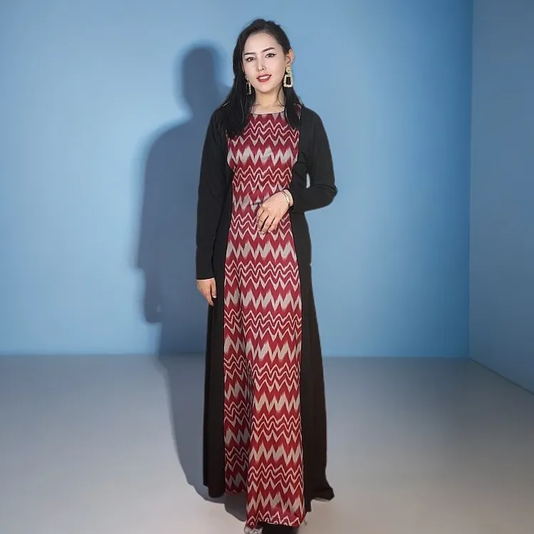 艾提拉斯复古长款连衣裙