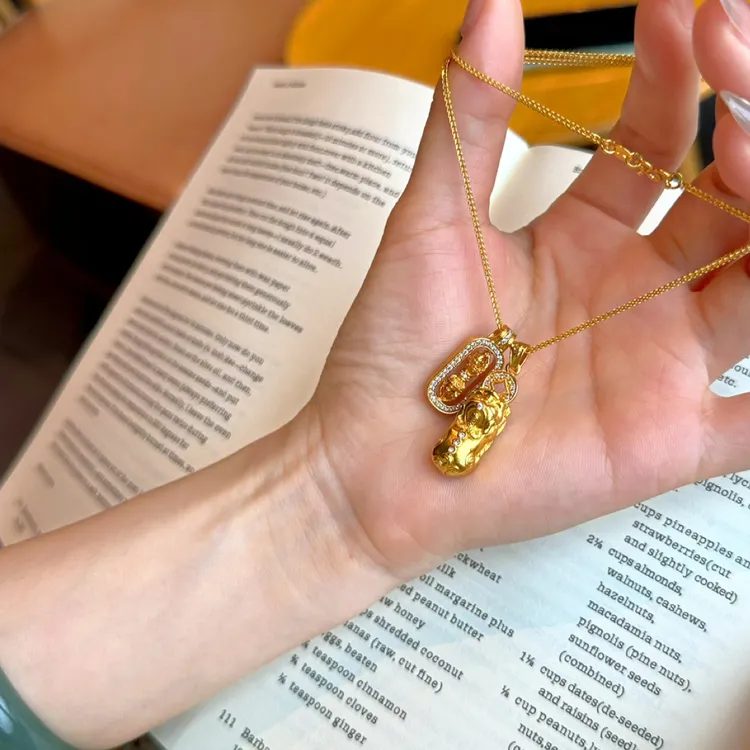 铜合金吊坠 【精工】点钻貔貅金刚杵项链吊坠精致百搭锁骨链套链女