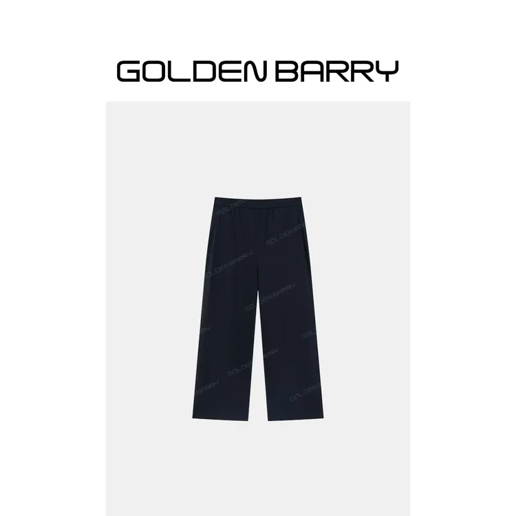 GOLDENBARRY「深海谜底」舒适运动休闲裤深色宽松舒适裤子556014