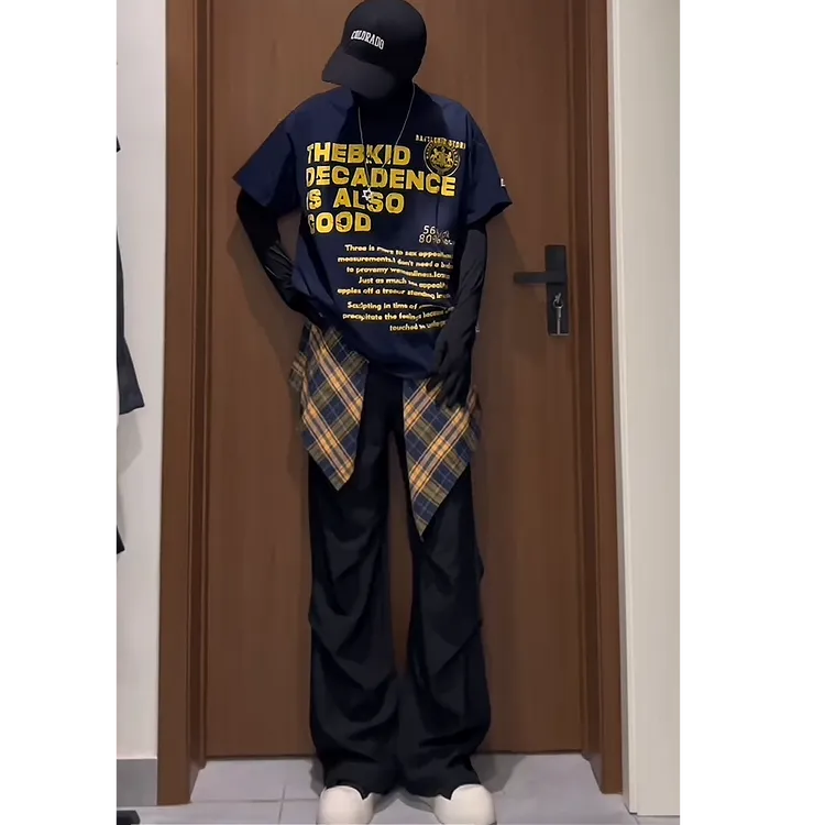 男生秋冬穿搭个性 cleanfit 小众高级感高知感外套牛仔裤套装91