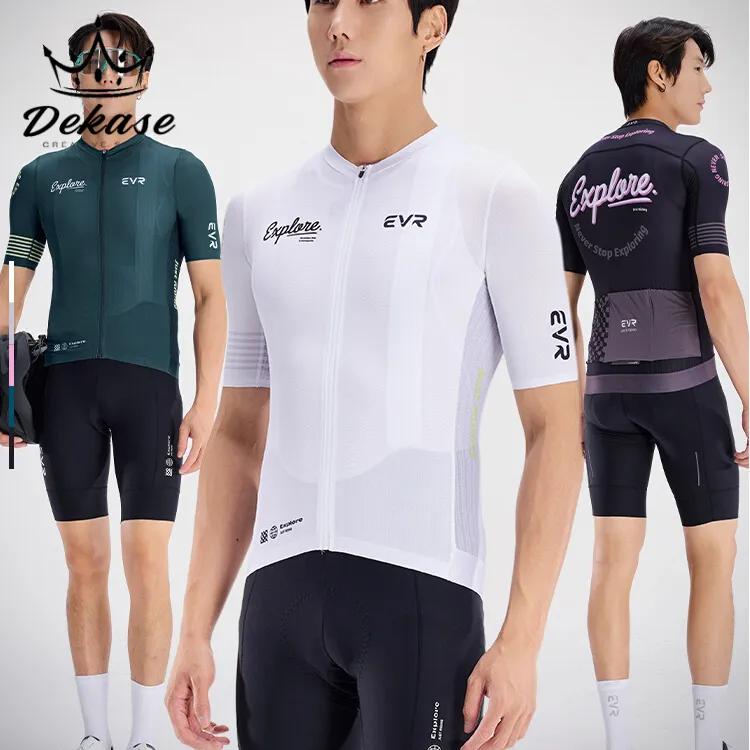 DEKASE骑行服男士夏季公路车自行车修身短袖专业印花速干透气上衣