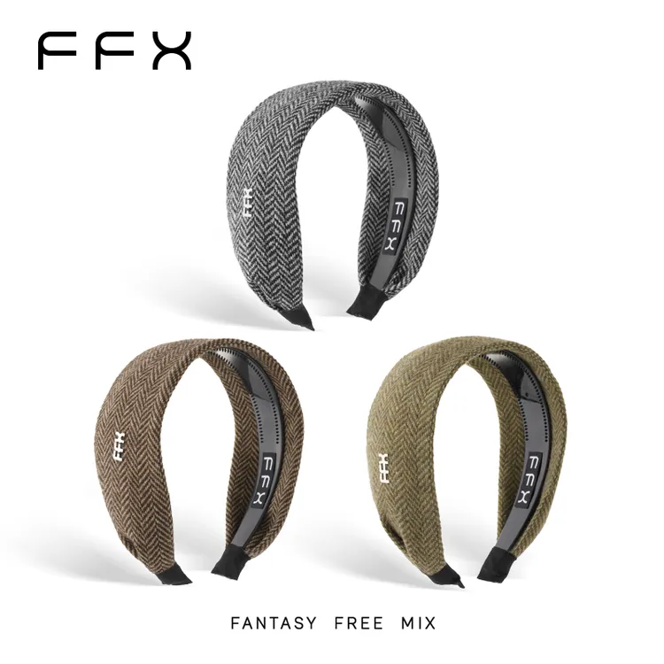 FFX弗弗西【暖调】高级定制人字纹羊毛宽版包头发箍