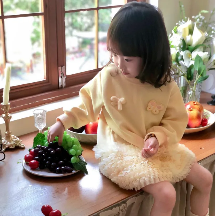 jellybaby杰里贝比女童连衣裙秋季宝宝卫衣纱裙公主裙秋 JQG53577