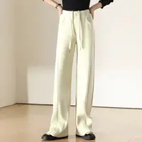 秋冬上新含山羊绒带抽绳女式休闲裤25DAK1221