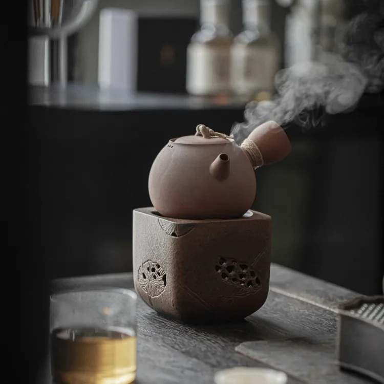 灰念老岩泥莲蓬酒精炉围炉煮茶器酒精炉明火煮茶壶煮茶炉炉子