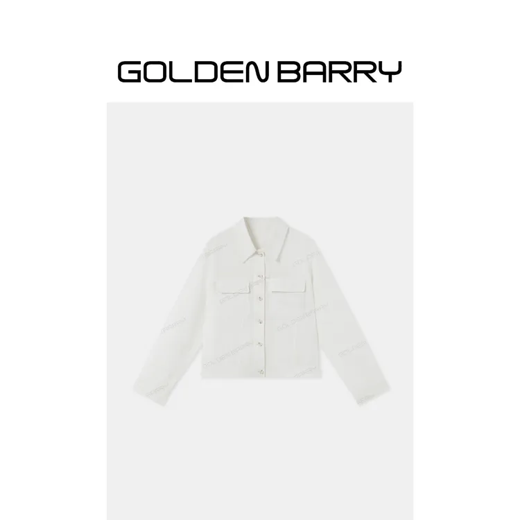 GOLDENBARRY「白风赴朝暮」纹理衬衫式外套简约翻领帅气上衣126001