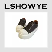 LSHOWYE｜系带圆头厚底板鞋8469
