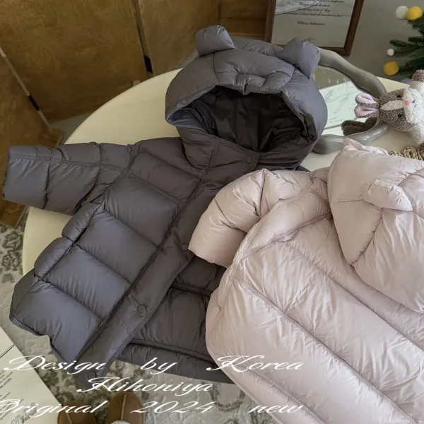 【双系列】二.Hihoniya~2025冬季亲子款连帽巨保暖白鸭绒儿童羽绒服