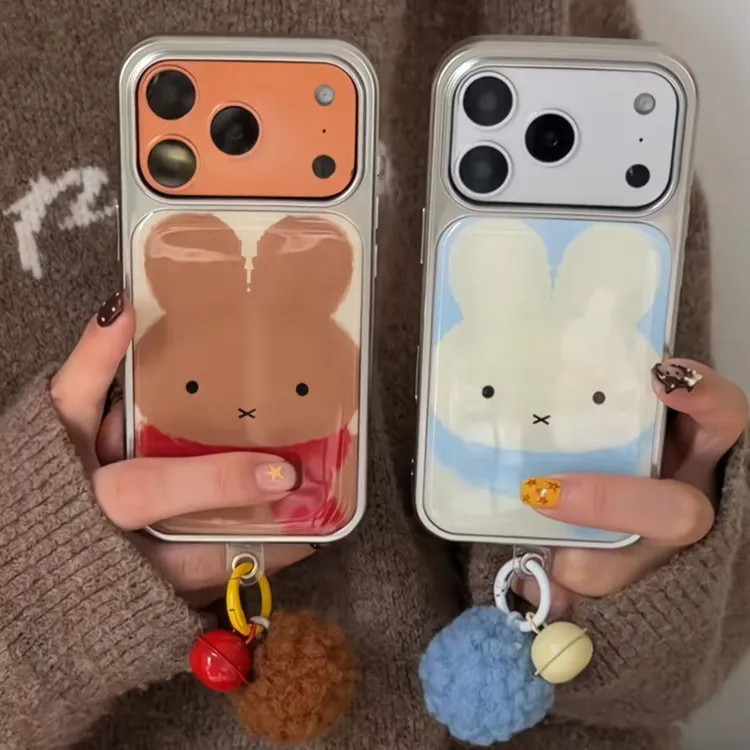 银边滴胶ins卡通米菲兔适用iPhone17promax手机壳苹果16/15/14/13