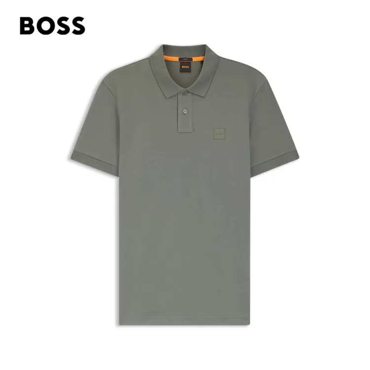 【休闲商务】BOSS博斯男徽标弹力透气珠地Polo衫50507803商品图