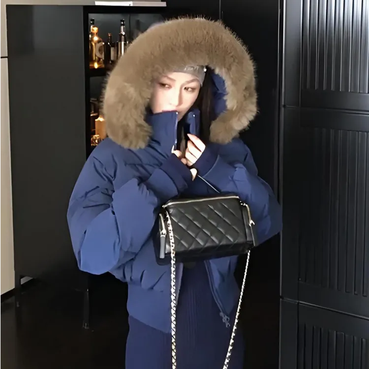 【帽子毛领可拆】棉服时尚收腰棉衣显瘦高级感加厚棉袄短款保暖外套