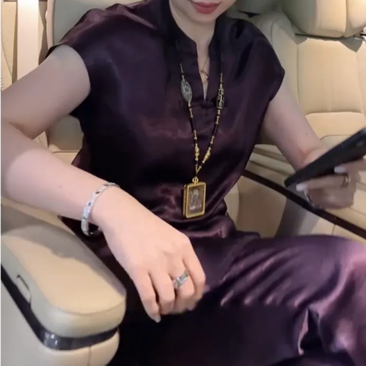 夏季新中式时尚套装短袖上衣搭配九分裤显瘦减龄气质复古网红洋气