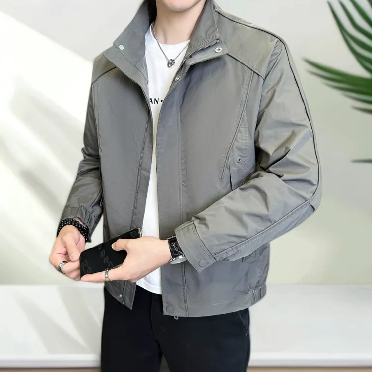 工装外套男士秋季男装2025新款机能风高级感痞帅早秋立领夹克男款