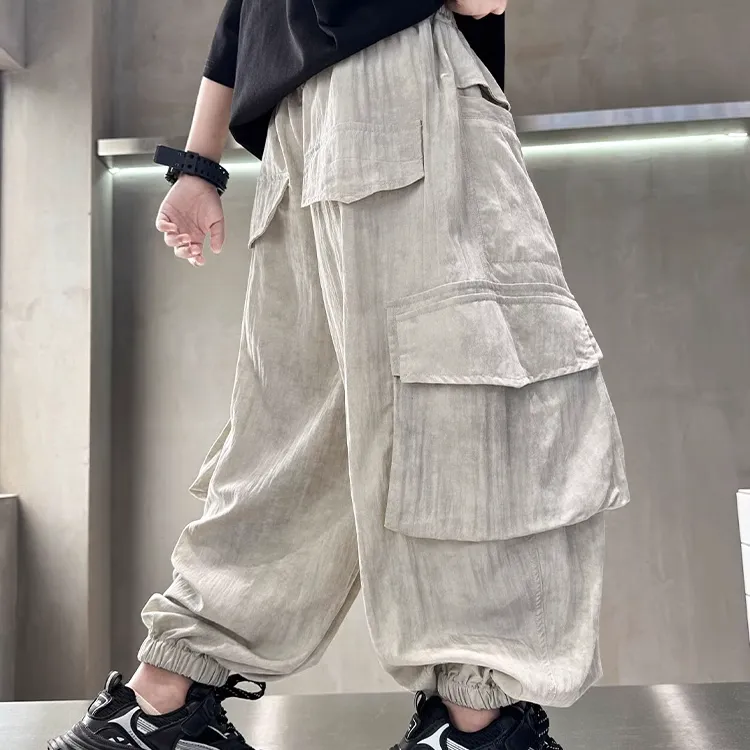 男童休闲防蚊裤2025秋季新款男女童秋季长裤痞帅儿童秋装裤子男童