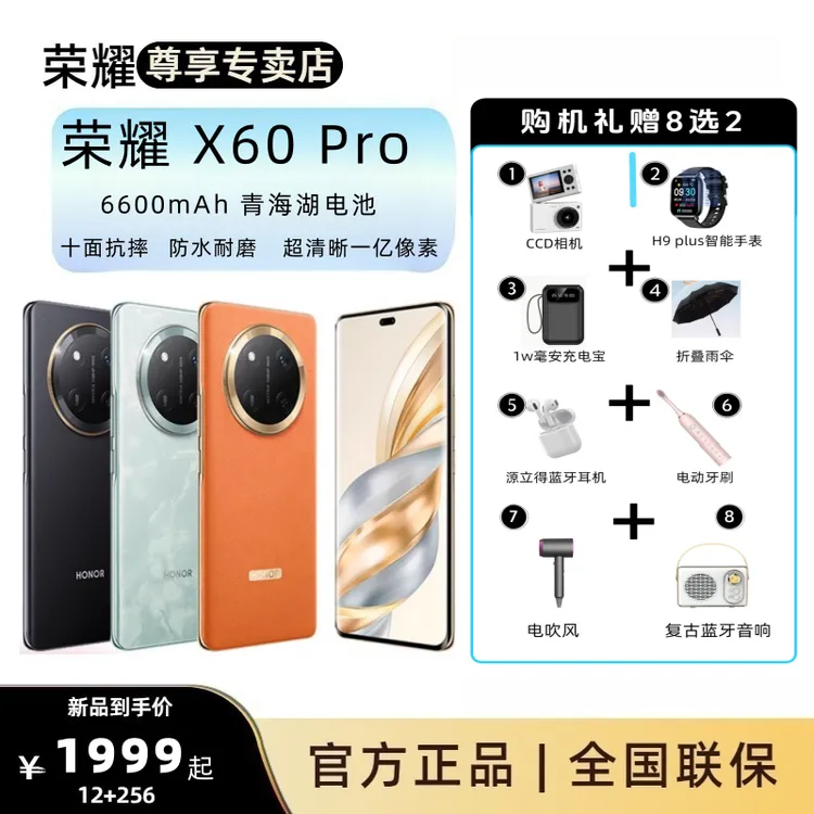 【国家补贴】HONOR/荣耀X60 Pro 绿洲护眼屏青海湖电池