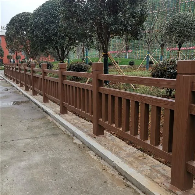 河道水泥仿木护栏公园景观仿木栏杆河道仿木围栏水泥混凝土围栏